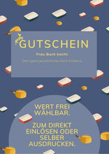 Lade das Bild in den Galerie-Viewer, Gutschein für dein persönliches kulinarisches Erlebnis. Zum selber ausdrucken.