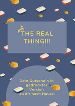 Lade das Bild in den Galerie-Viewer, The Real Thing!!! Persönlicher Geschenk Gutschein  für Deine Lieben - per Post.  Mit Überraschung.
